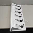 Ilyapa White Coat Rack Wall Mount with Shelf - Wood Wall Mount Coat Rack with Shelf, 6 Metal Hooks - for Hats, Kitchen, Bedroom, and More - Weathered White