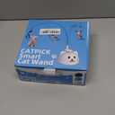 Interactive Cat Toys for Indoor Cats: Upgraded 360 Automatic Spin Flying Bird Feather Wand with Silicone Protected Rod Safe Play, Strong 8cm Suction Cup, USB-Rechargeable for Bored Kittens and Adult (White)