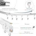 Bendable Ceiling Curtain Track Flexible Curved Curtain Tracks Wall Mount Room Divider RV Curtain Track Heavy Duty Curtain Rail System 14Ft Ceiling Track for Curtains Bay Window