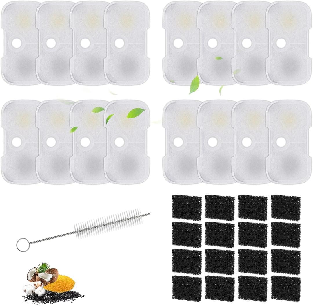 2 x 16 Packs Filter Replacement Compatible with PETLIBRO Cat Water Fountain PLWF005 PLWF105 PLWF115 PLWF305, 4-Layer Filtration Fit Pet Libro, Quiet, Tight Filtration, Safe, Odorless Replacement Filters