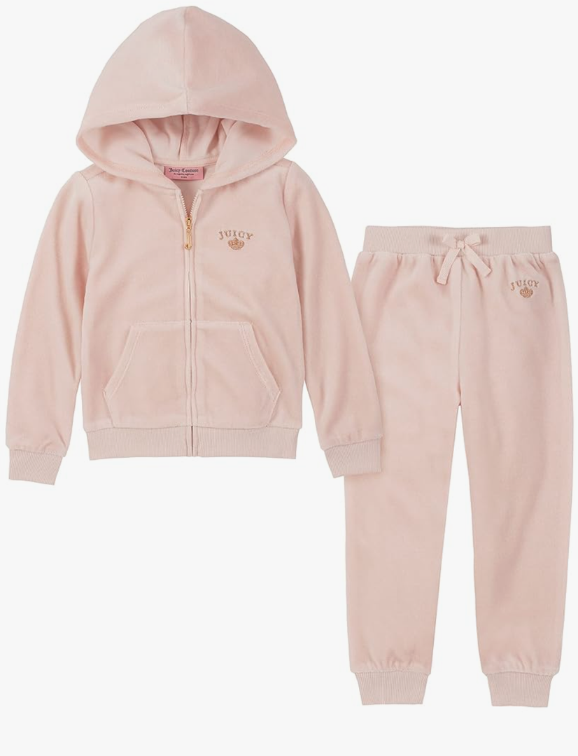 Juicy Couture Girls 2 Pieces Jogger Set, Size 6