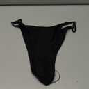 Ruched Scrunch Butt Bikini Bottoms for Women Adjustable Low Rise Cheeky High Cut Swimsuit Bathing Suit Bottom (Medium, Sb02 Black)