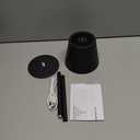 Cordless Table Lamp, Portable Battery Operated Lamp with 3 Color Temps and Stepless Dimming, Rechargeable Table Lamp for Dinner, Desk, Cafe, Outdoor (Black) (1 Pack)