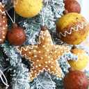 Baking Christmas Ornaments Set 43pcs Shatterproof Bread Gingerbread Thmed Christmas Tree Hanging Ornaments Decorations for Indoor Holiday Party Xmas Decor (Baking Set)