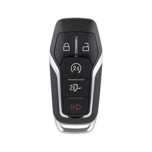 Remote Key Fob Replacement Compatible with Ford F-150 F-250 F-350 F-450 2015 2016 2017 with Power Tailgate and Remote Start 902Mhz M3N-A2C31243300 164-R8117 5 Buttons