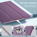 ProCase Smart Case for iPad Pro 11 Inch M5 2025/M4 2024 (Model: A3357/A3358/A3359/A2836/A2837/A3006), Slim Folio Stand Hard Back Shell Protective Tablet Cover for iPad Pro 11" 6th/5th Gen -Darkpurple