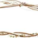 2 x Cowboy Hat Band for Women Men, Beaded Hat Band for Straw Hat Fedora Hand Made Replaceable Golden Hat Band Diomond