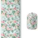 Kids Sleeping Bag for Boys, Watercolor Floral Light color Rose-Lightweight Warm Outdoor Indoor-Waterproof Cold Weather Resistant Sleeping Bag for Camping Hiking(Floral 32"*90")