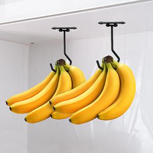 3 x JINIHFW Banana Hook Hanger,Under Cabinet Banana Hook Foldable