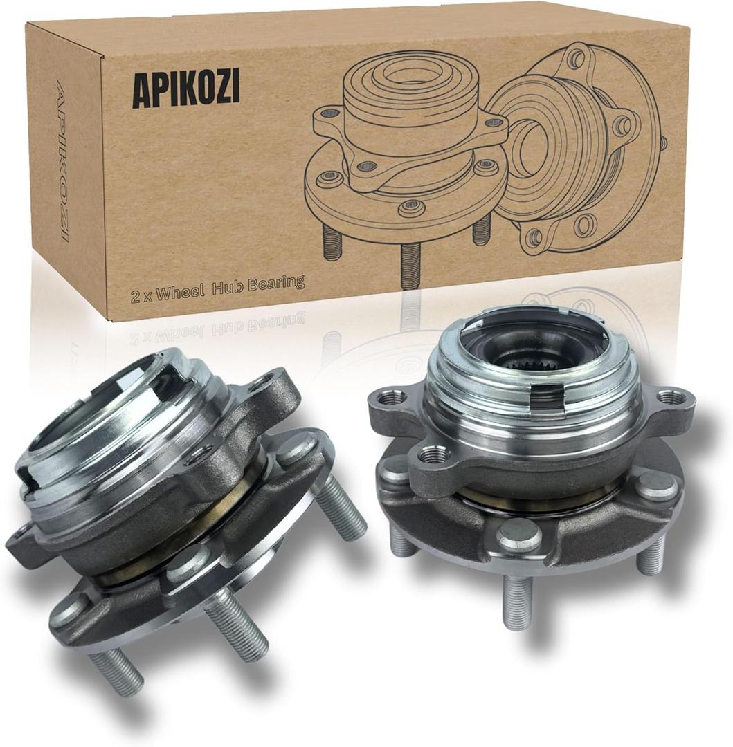 2 Pack 513296 Front Wheel Bearing Hub Assembly - Compatible with Infiniti JX35 2013, QX50 2019, QX60 2014-2019; for Nissan Altima, Maxima, Murano, Pathfinder 2013-2019 - 5 Lug