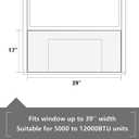 BJADE'S Window Air Conditioner Side Insulated Foam Panel, One-piece Full Surround Insulation Panels Window Seal Kit, Summer and Winter Heat and Draft Insulating