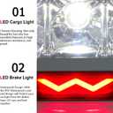 3rd Third Brake Light for 1999-2016 Ford F250 F350 Super Duty, for Ranger 1993-2011, for 2001-2005 Explorer Sport Trac, for 1994-2009 Mazda B series, Cargo Light Center High Mount LED Lamp