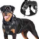 rabbitgoo Tactical Dog Harness for Large Dogs, No Pull Military Service Vest with Handle & Molle, Easy Control for Training Walking, Adjustable Reflective Straps, Black, Large