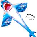 Large Kites for Kids and Adults,Easy to Fly Single Line Kite for Beginners, Perfect for Beach & Park Trips with 300ft String Handle