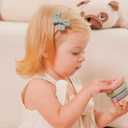 jollybows Mini Lined Hair Clips Bows for Babies, Infants, Toddlers, Girls and Teens - 40pcs 2" Tiny Barrettes