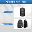 YO&YOYE Compatible withVW Volkswagen Key Fob Cover with Keychain Leather Key Protector