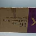 King Size Bed Frame 16 inch High 3500 lbs Heavy Duty Metal Platform Mattress Foundation with Steel Slat Support/No Box Spring Needed/Noise Free/Non-Slip/Easy Assembly