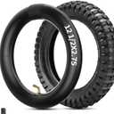 RUTU 12.5x2.75 Inner Tube & Bike Tire Set - Compatible with Scooter, Kids Dirt Bikes, 12 1/2 x2 3/4 - Heavy Duty Scooter Tire Tube for Mini Pocket Bikes TR87 valve stem Air Valve with Dust Caps