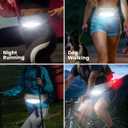 Running Light, Runner Light Waliking Light on Running Waist Belt Rechargeable Runners Safety Lights with Adjustable Large Pocket Fanny Packet