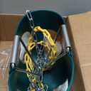 Jungle Gym Kingdom Baby Swing Outdoor - Heavy Duty Toddler Swing Set Accessories, High Back, Full Bucket Seat with Coated Chains for Outdoor Use - Fully Assembled - Green