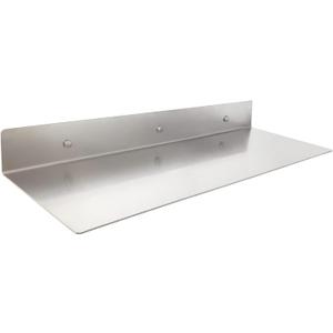 EADOT Brushed Nickel Stainless Steel Floating Shelves Wall Mounted Metal Shelf (24 inch x 8 inch) Heavy Duty Picture/Photo/Plant Display Ledge, Linear Floating Shelf Modern Farmhouse Shelf