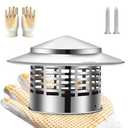 TyBasY 3/4/6/8 Inch Chimney Cap, Round Roof Rain Chimney Cover, 304 Stainless Steel Cone Top Chimney Cap with Screen, Chimney Cover for Vents, Rain Cap (6 inch)