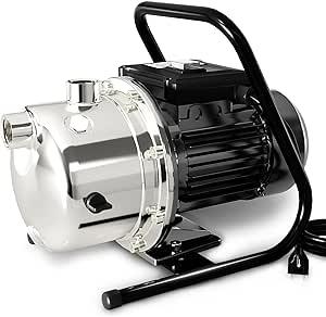 LANCHEZ 1.2 HP Portable Shallow Well Garden Pump, 1828 GPH Stainless Steel Sprinkler Pump, 115V Water Transfer Draining Irrigation for Lawn