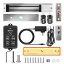 𝙐𝙥𝙜𝙧𝙖𝙙𝙚 600lbs Electromagnetic Door Lock Access Control Outswinging.600lbs/280kg Electric Door Magnetic Lock Kit System with 2 Remote Control、Integrated Power Box