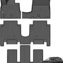 ANBINGO Floor Mats for 2026 Hyundai ioniq 9 6 Seats, (Slide The Front Center Console Back), 2nd Row with Bucket Seat, Performance Limited/Calligraphy/Calligraphy Design, Custom Mats - Black