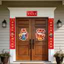 Chinese New Year Decorations 2026, 33PCS Lunar New Year Decorations with Couplets, Fu Character Ornament, Window Decals, Year of Horse Door Sticker, Red Envelopes, Red Lanterns