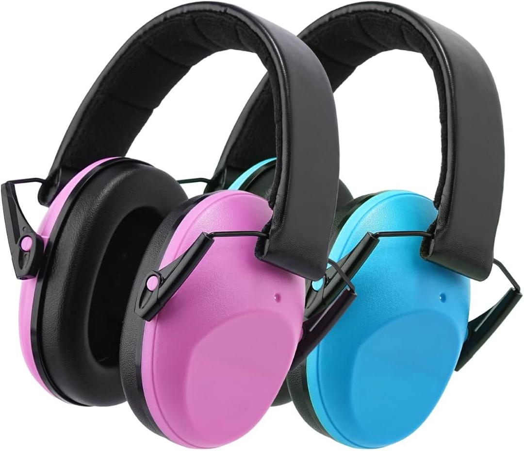 Noise Canceling Headphones for Kids 2PACK, 25-31NR Noise Reduction Earmuffs for Fireworks, Autism