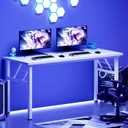 Need Office Computer Desk 54.3 Inch Sturdy Folding Laptop Table White