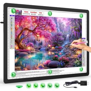 Buspher Magnetic A2 Light Board,25.2"x18.4" Large Light pad with US Adapter