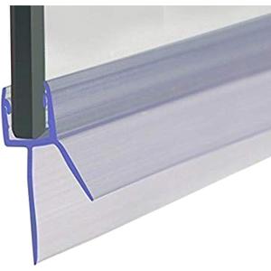 Frameless Shower Door Bottom Seal with Drip Rail 5/16" Thick Glass 27.5" Long Sweep - Glass Door Seal Strip Stop Shower Leaks