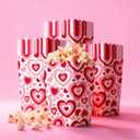 Valentine's Day Heart Conversation Popcorn Boxes - 60 Pcs Valentine's Day Treat Goodie Containers for Kids SchoolWedding, Birthday & Galentine Party Supplies