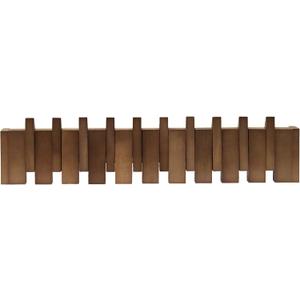 26.8" Wooden Piano Key Coat Rack Wall Mounted, 10 Hooks Natural Walnut Wall Coat Rack, Wall Mounted Coat Rack for Hanging Coats/Hats/Keys/Towels/Bags