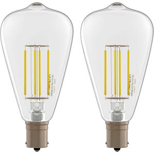 Dream lighting LED Edison Bulb 3W, 150 Lumens, Neutral White 3500K, LED Vintage Replace Globe Dinette Light Fixtures, Pack of 2
