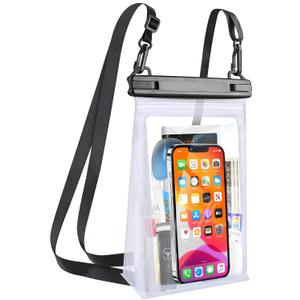 Large Waterproof Phone Pouch, Floating Dry Bag for iPhone 14 13 12 Pro Max Galaxy S22 S21 Large Capacity Waterproof Bag Sunscreen Glasses Storage Universal Dry Pouch for Swimming Rafting Boating (White, Extra Large Opening 5.9'')