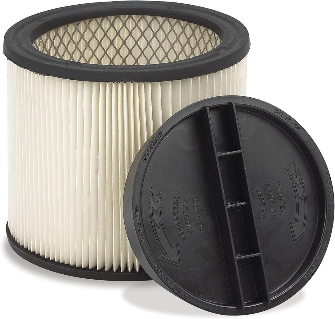 Shop-Vac 9030433 Cartridge Filter, 8 Inch Diameter x 6.5 Inch Height, Effective Filtration, (1-Pack)