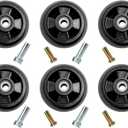6 Pack Deck Wheels Kit AM125172 Compatible with John Dee re 48" 54" 60" 62" 72" Deck Mowers, Gauge Wheels Compatible with JD 240 245 260 325 GX325 F725 Lawnmowers, Replace AM124706 210-300