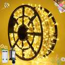 JMEXSUSS 168FT 600 LED Christmas Lights Outdoor Waterproof Clear Wire Indoor String Lights for Outside Warm White Christmas Tree Lights Plug in for Bedroom Wedding Party Spring Decor