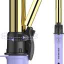 Rotating Curling Iron 1 inch for All Hair Types-Rapid Heating Automatic Curling Iron-Self Hair Curler-zavarea Professional Curling Wand with Long Titanium Barrel-Dual Voltage (Purple)