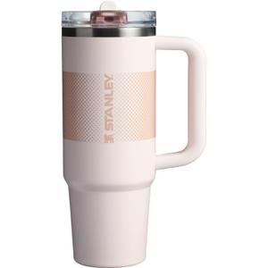 STANLEY Quencher ProTour Flip Straw Tumbler with Leakproof Lid | Built-In Straw & Handle | Cupholder Compatible for Travel | Insulated Stainless Steel Cup | BPA-Free (30 Ounces, Rose Quartz Fade)