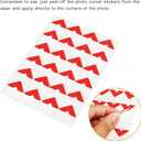 PATIKIL Photo Corners, 15 Sheets/360 Pcs Self Adhesive DIY Picture Mounting Sticker for Journal Album Diary Scrapbook, Red