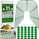 10 x 50ft Garden Netting Kit with 12 Hoops & 36 Clips, Ultra-fine Mesh Grow Tunnel for Raised Bed Vegetable Protection, Durable Pest Barrier for Garden Plants