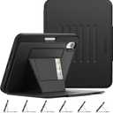 SEYMAC stock Case for iPad mini 7 (A17 Pro)/ Mini 6 8.3'', Strong Magnetic Auto Sleep Shockproof Case with Absorbing Multi-Angles Stand, Pen Holder, Card Slot, Black