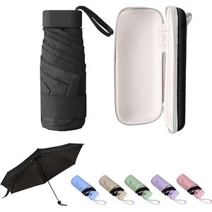 GUARAY Mini Umbrella with Case – Lightweight Folding Compact Travel Accessory, Small Sun Umbrella UV Protection for Girls, Kids & Adults, Fits in Purse Pocket Backpack