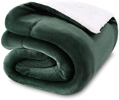 NANPIPER Baby Sherpa Blanket,Warm Toddler Throw Blanket,Soft Newborn Fleece Blanket for Winter (Olive Green,30x40 inches)