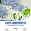 Giegxin 24 Pcs Artificial Wisteria Hanging Flowers 3.6 ft Artificial Fake Wisteria Vine Rattan Hanging Garland Silk Flowers String for Wall Home Wedding Party Greenery Decorations (Blue,White)