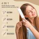 Dual Voltage Hair Dryer Brush, Travel Hot Air Brush Mini, Blow Dryer Ionic Straightener Curler Styler Blowout Hair Tools